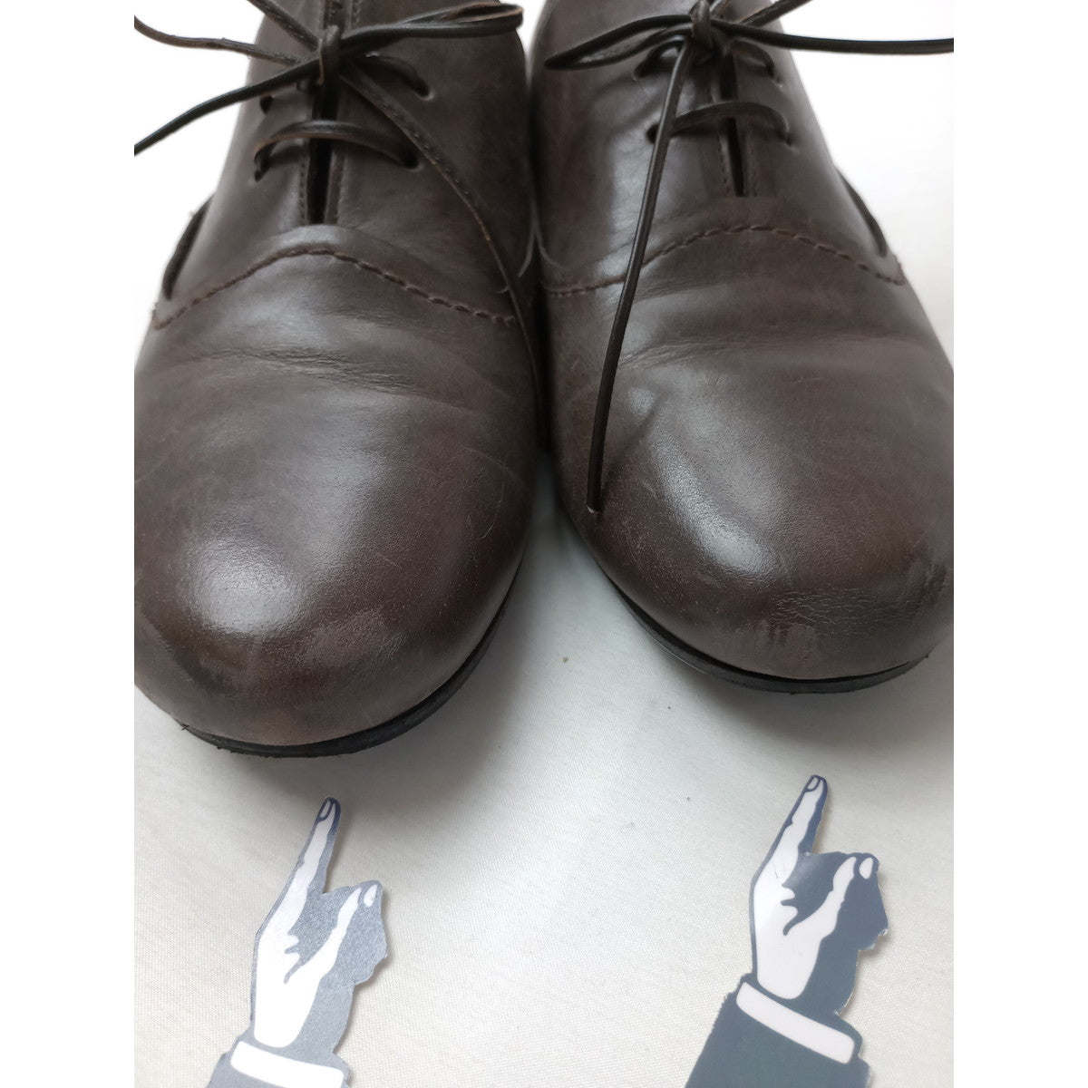 HENRY BEGUELIN  エンリーベグリン  レザー  レースアップ  シューズ  靴 ダークブラウン 37   【中古】