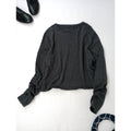 26SS  MICA & DEAL マイカ＆ディール  ショート ニット T-shirt  Tシャツ トップス  グレー FREE【中古】