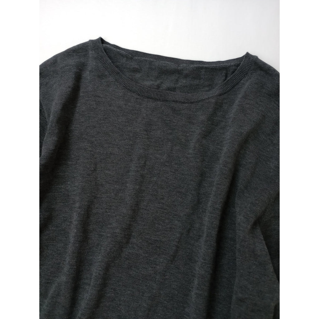 26SS  MICA & DEAL マイカ＆ディール  ショート ニット T-shirt  Tシャツ トップス  グレー FREE【中古】