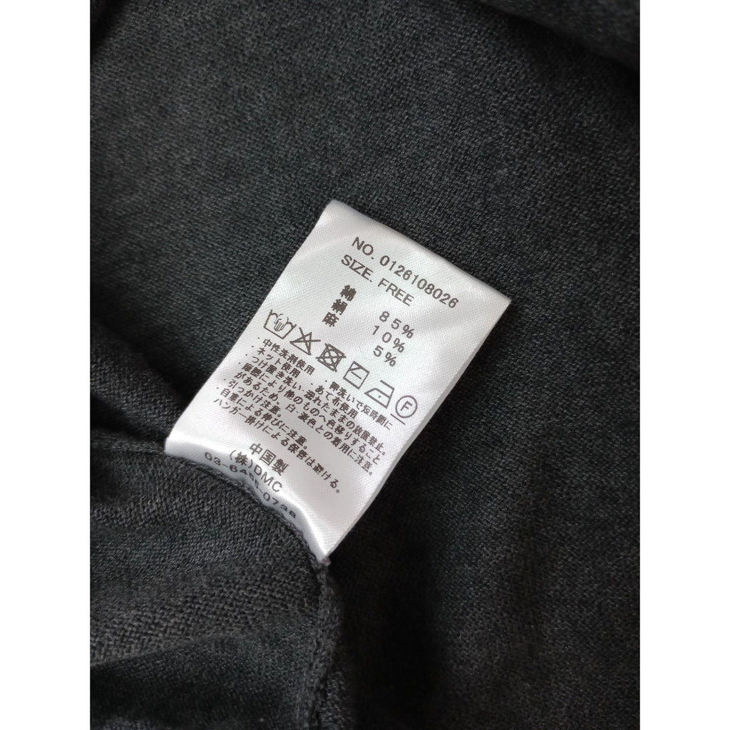 26SS  MICA & DEAL マイカ＆ディール  ショート ニット T-shirt  Tシャツ トップス  グレー FREE【中古】