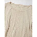 26SS  MICA & DEAL マイカ＆ディール  ショート ニット T-shirt  Tシャツ トップス  ベージュ FREE【中古】