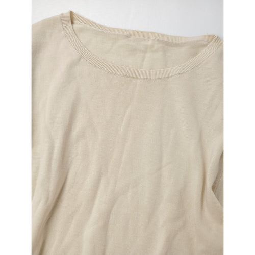26SS  MICA & DEAL マイカ＆ディール  ショート ニット T-shirt  Tシャツ トップス  ベージュ FREE【中古】