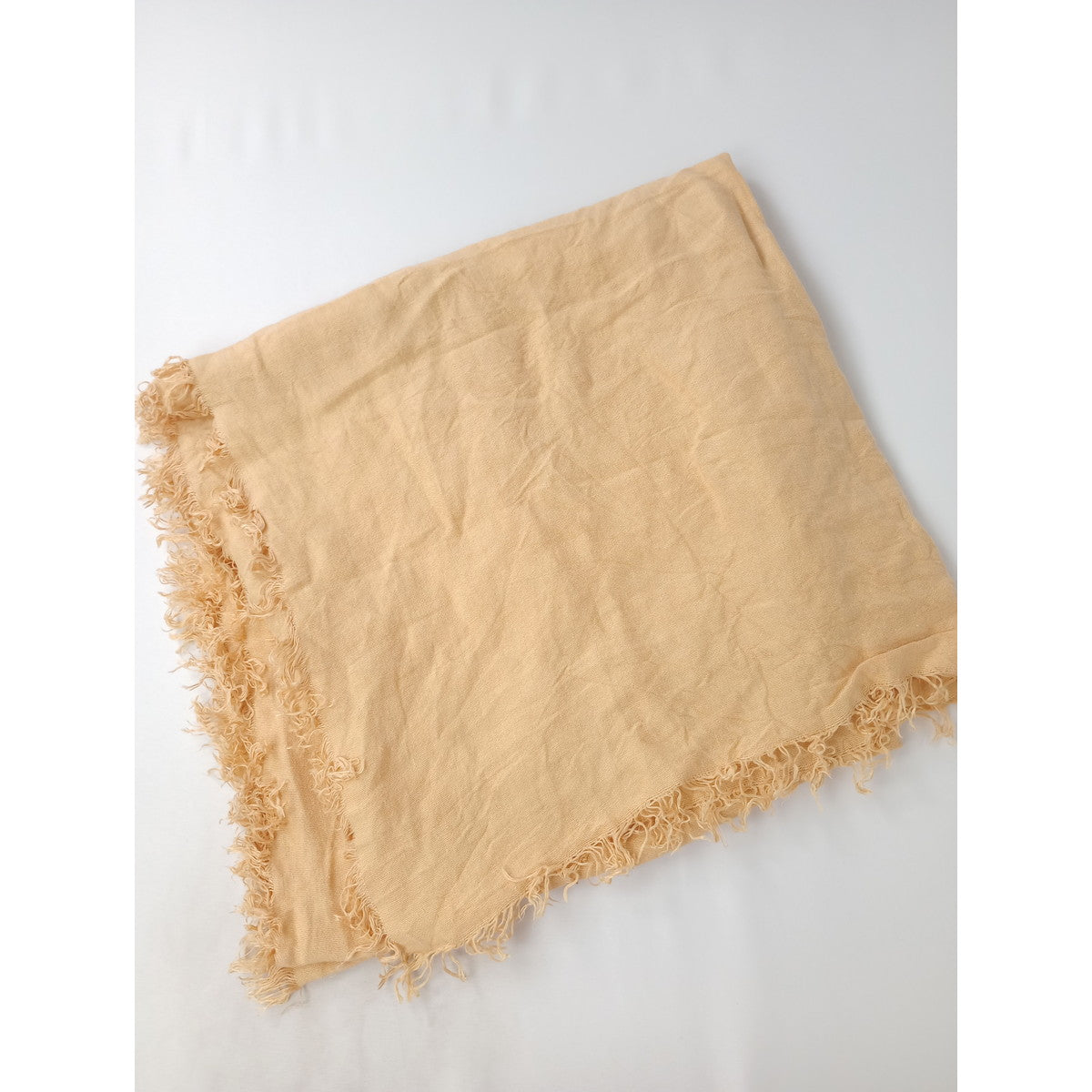ASAUCE MELER  アソースメレ  リネン  100％  大判 ストール   イエロー 【中古】