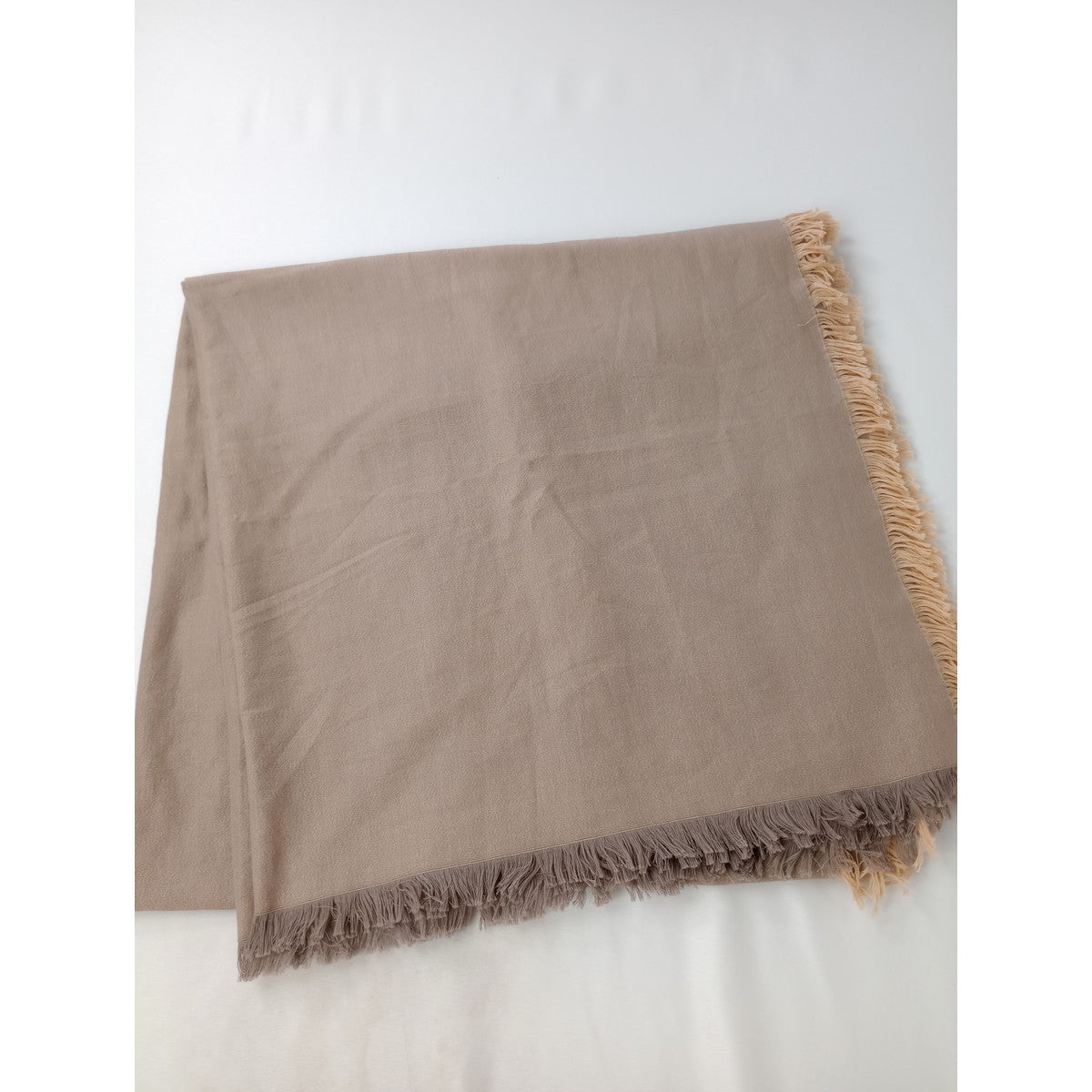 ASAUCE MELER  アソースメレ  コットン   100％  大判 ストール   ベージュ 【中古】