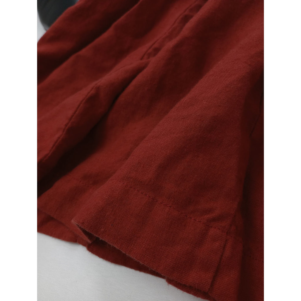 nest Robe  ネストローブ  ノースリーブ  ロング ワンピース  リネン  麻  100％ 赤 【中古】