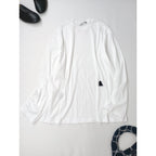 26SS mina perhonen ミナペルホネン troll ロングスリーブプルオーバー 長袖 Tシャツ ロンT カットソー トップス 白  M 【中古】