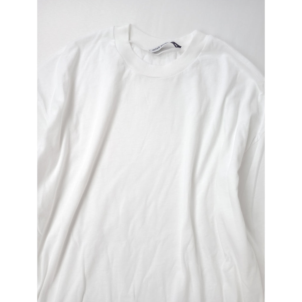 26SS mina perhonen ミナペルホネン troll ロングスリーブプルオーバー 長袖 Tシャツ ロンT カットソー トップス 白  M 【中古】