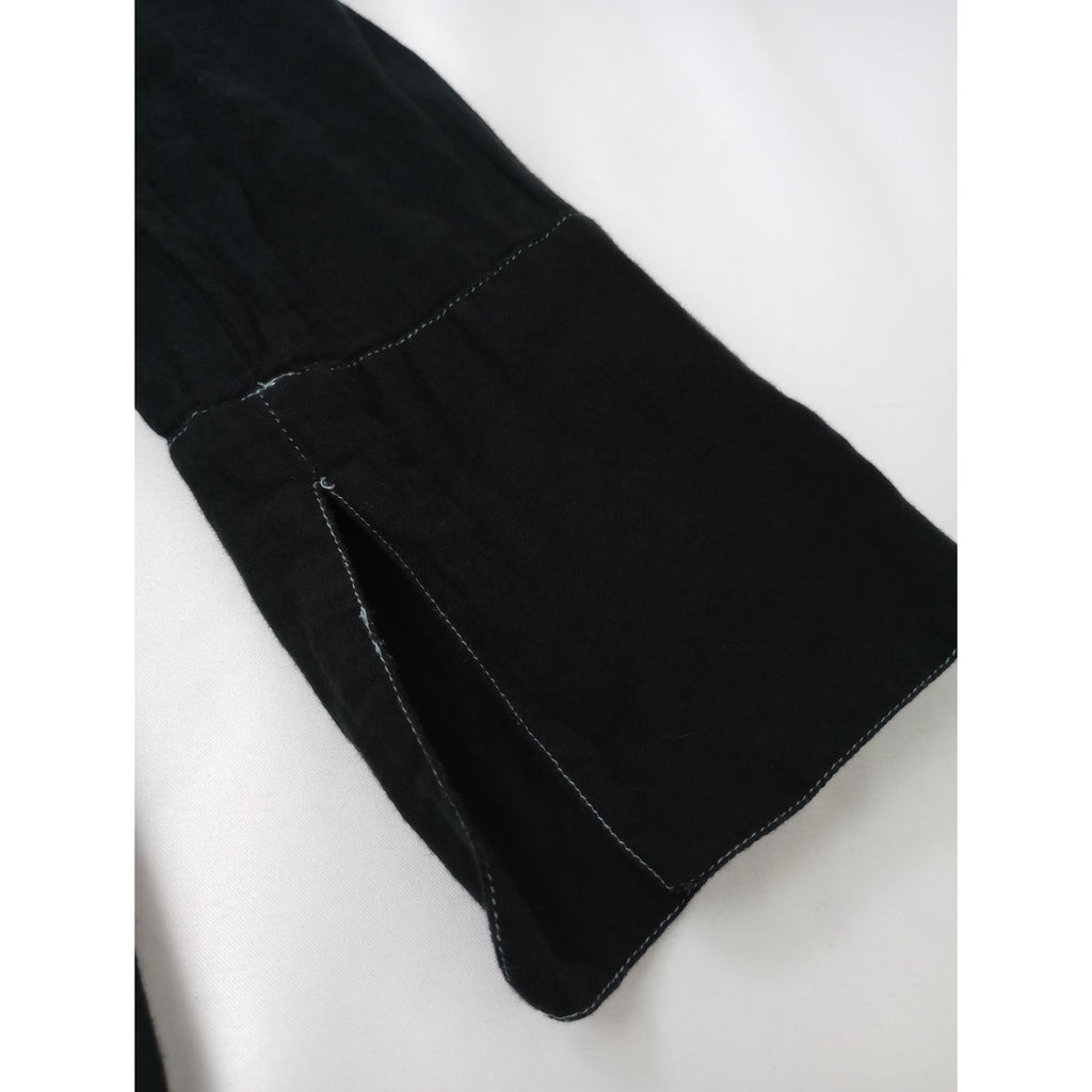 〈染〉 ne Quittez pas ヌキテパ Cotton Voile Tiered Dressコットンボイルティアードマキシドレス ワンピース 黒 ブラック S 【中古】