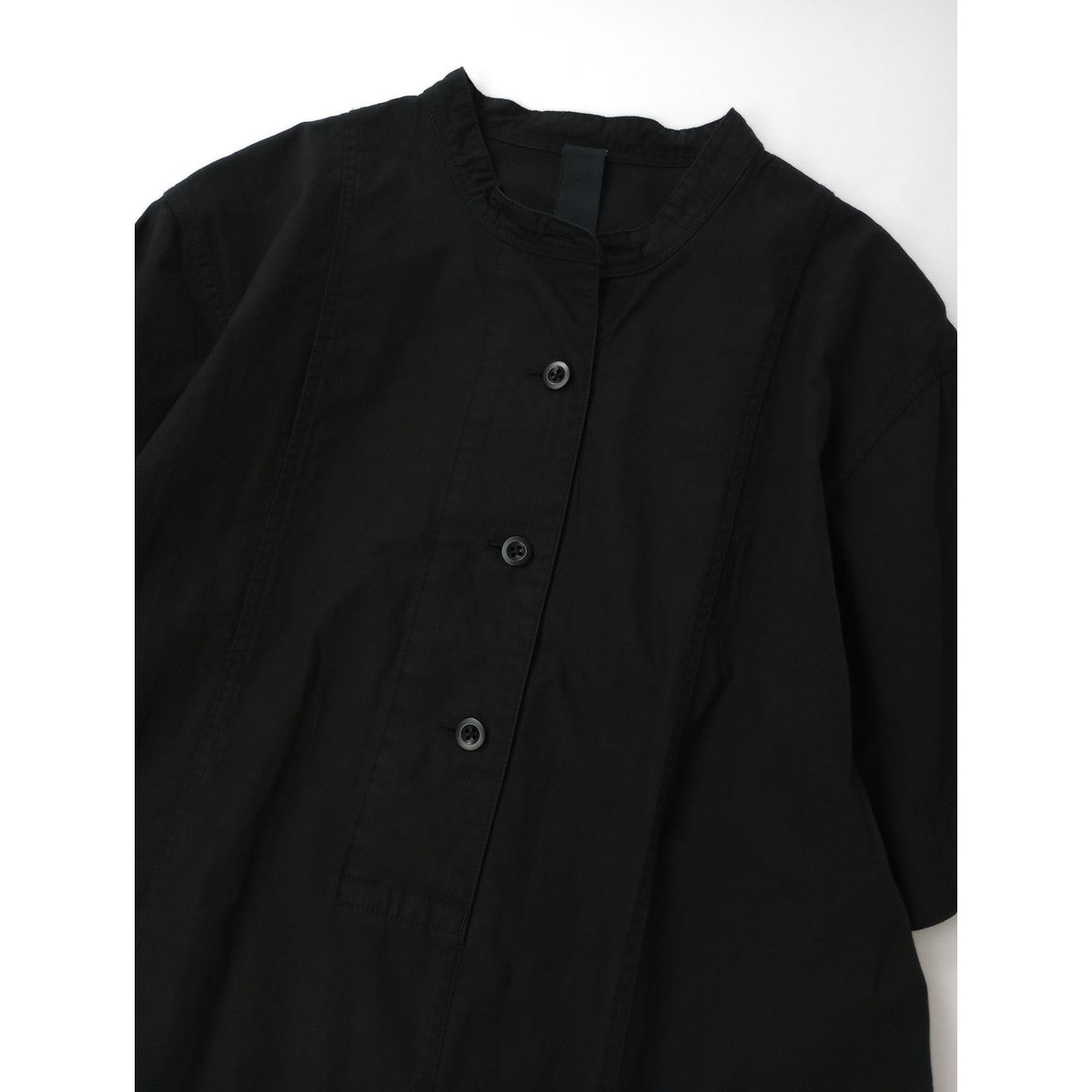 〈染〉MHL エムエイチエル マーガレットハウエル MARGARET HOWELL MATT COTTON CHECK コットン100％ ワンピース 黒 ブラック【中古】
