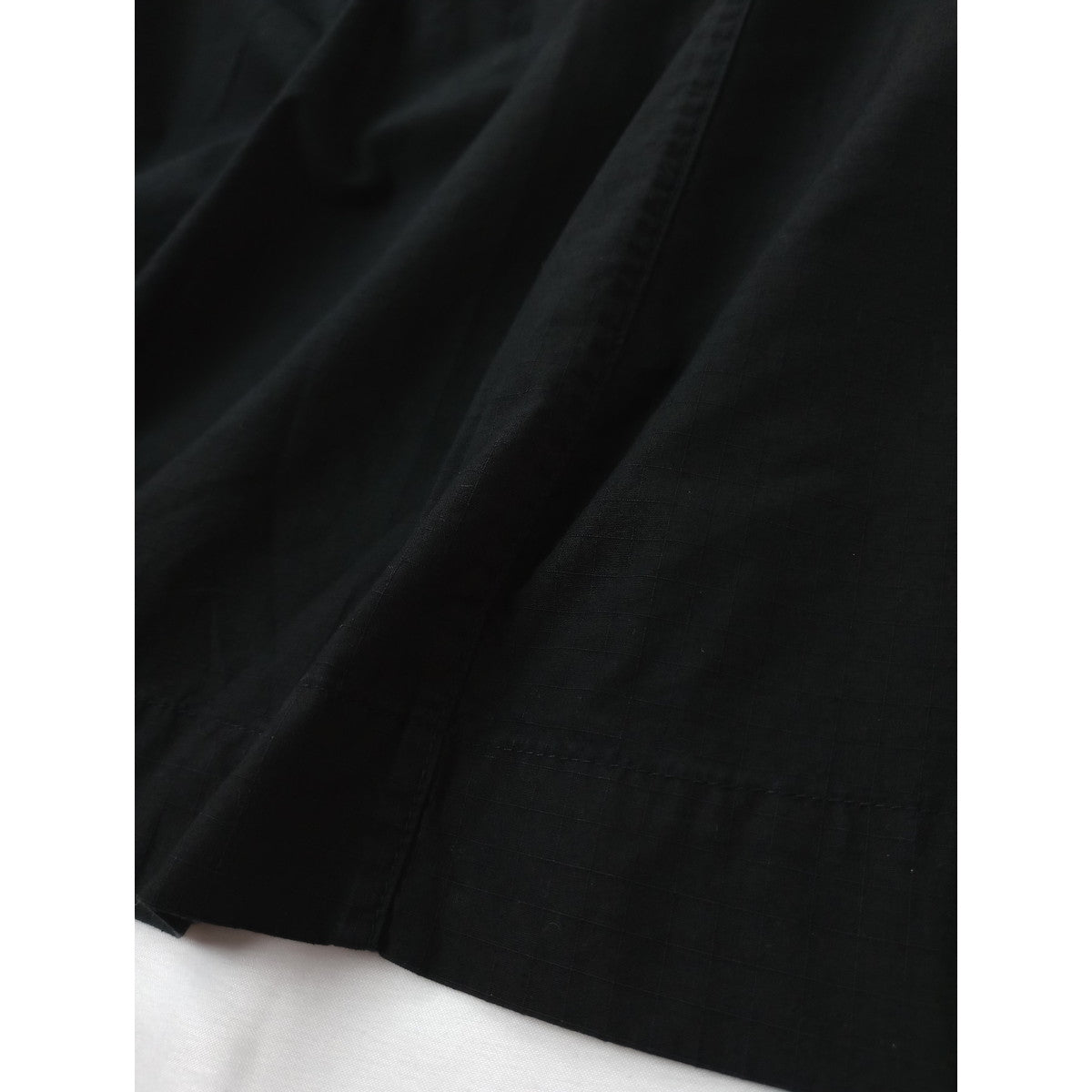 〈染〉MHL エムエイチエル マーガレットハウエル MARGARET HOWELL MATT COTTON CHECK コットン100％ ワンピース 黒 ブラック【中古】