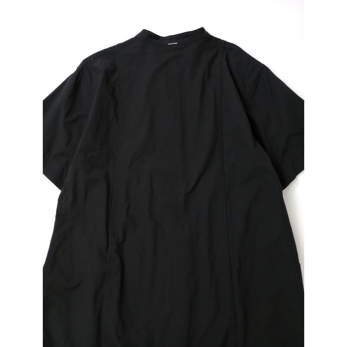 〈染〉MHL エムエイチエル マーガレットハウエル MARGARET HOWELL MATT COTTON CHECK コットン100％ ワンピース 黒 ブラック【中古】