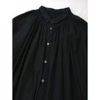 〈染〉nest Robe ネストローブ リネン コットン バルーンスリーブ  ワンピース 黒 ブラック【中古】