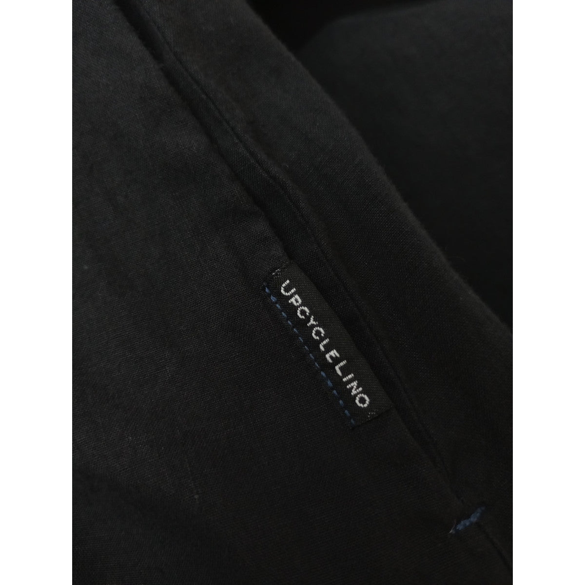〈染〉nest Robe ネストローブ リネン コットン バルーンスリーブ  ワンピース 黒 ブラック【中古】