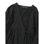 〈染〉GARMENT REPRODUCTION OF WORKERS  ガーメントリプロダクションオブワーカーズ  カシュクール ロング ワンピース  黒 ブラック 1【中古】