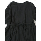 〈染〉GARMENT REPRODUCTION OF WORKERS  ガーメントリプロダクションオブワーカーズ  カシュクール ロング ワンピース  黒 ブラック 1【中古】