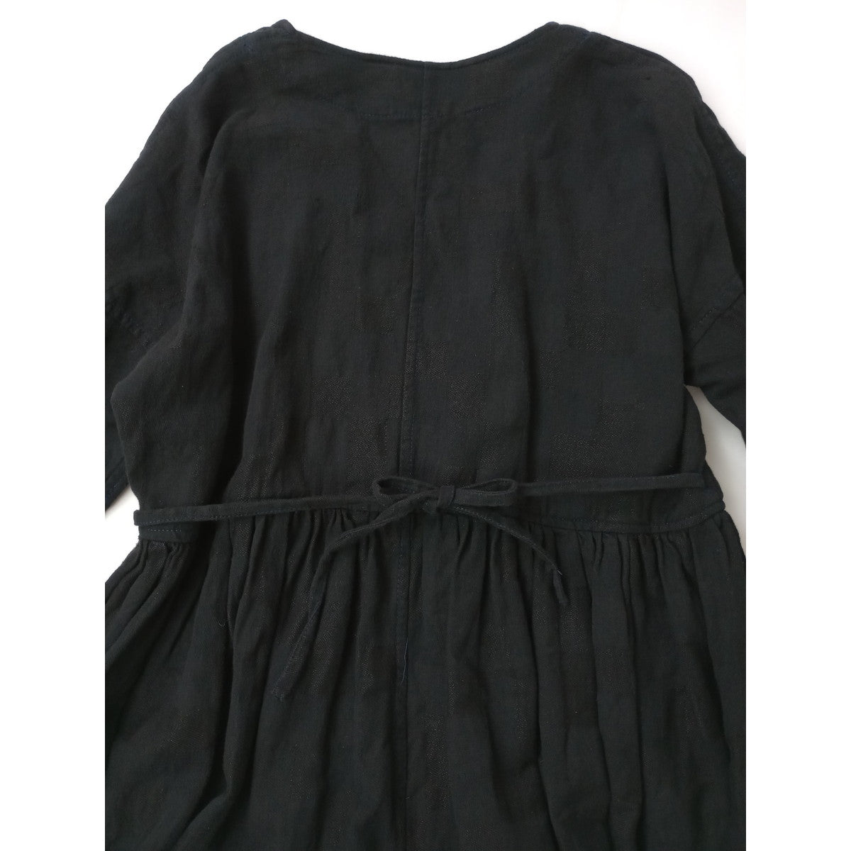 〈染〉GARMENT REPRODUCTION OF WORKERS  ガーメントリプロダクションオブワーカーズ  カシュクール ロング ワンピース  黒 ブラック 1【中古】