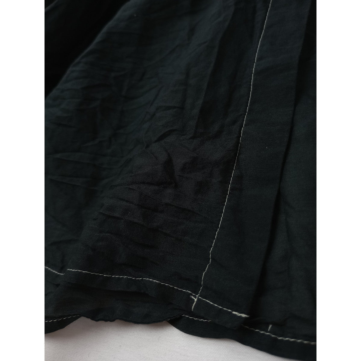 〈染〉suzuki takayuki スズキタカユキ コットンシルク ロング ドレス シャツ ワンピース  黒 ブラック  1【中古】