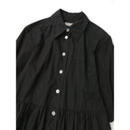 〈染〉MARGARET HOWELL マーガレットハウエル  シャツ ワンピース  コットン 綿 100％黒 ブラック 2【中古】