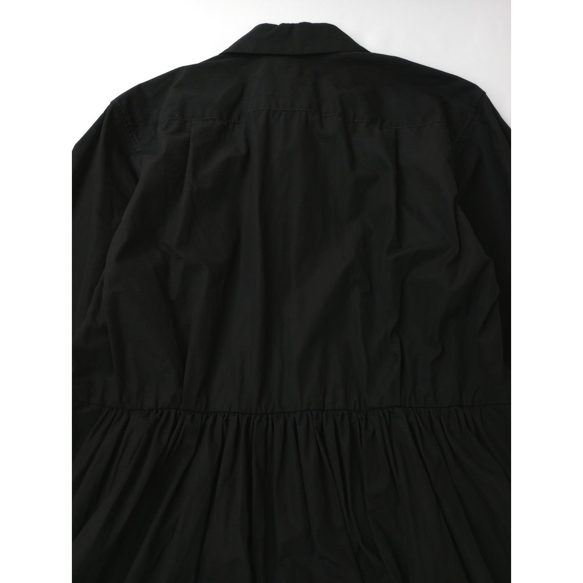 〈染〉MARGARET HOWELL マーガレットハウエル  シャツ ワンピース  コットン 綿 100％黒 ブラック 2【中古】