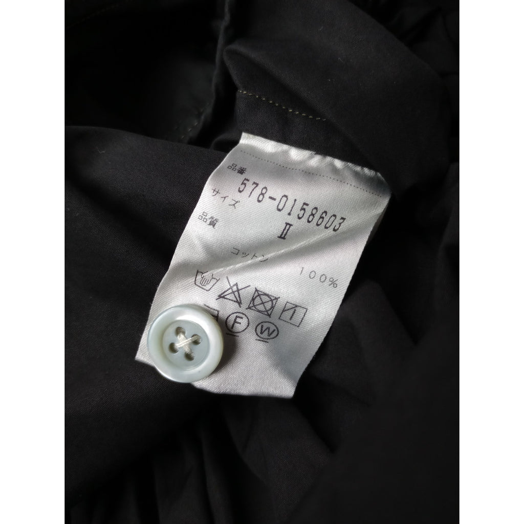 〈染〉MARGARET HOWELL マーガレットハウエル  シャツ ワンピース  コットン 綿 100％黒 ブラック 2【中古】