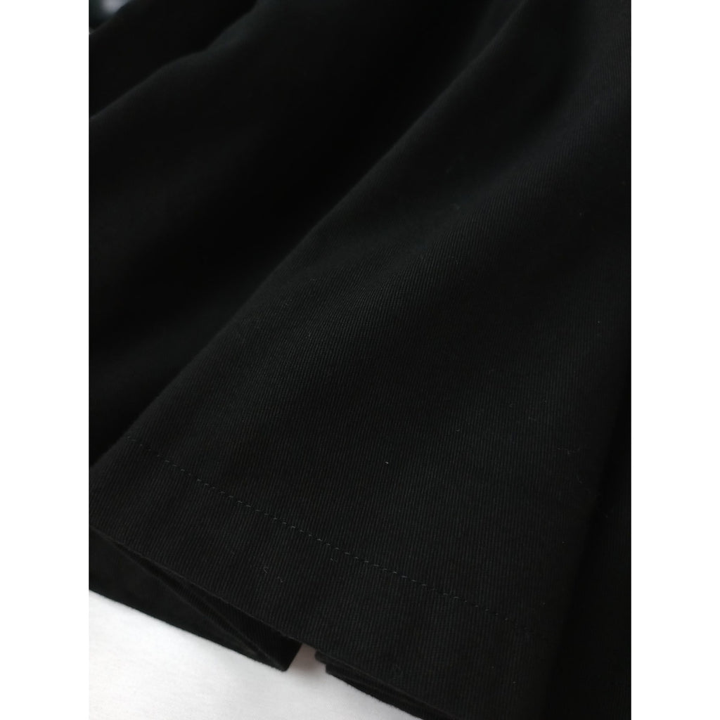 〈染〉foufou フーフー  ロング ドレス   ワンピース 黒ブラック  【中古】