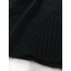 IHATOV  イーハトーブ  Wool cashemere stand neck sweater  ウール カシミヤ ニット セーター 長袖 トップス  黒 ブラック (10M＋1498)  【中古】
