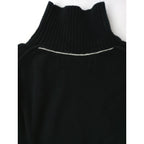 IHATOV  イーハトーブ  Wool cashemere stand neck sweater  ウール カシミヤ ニット セーター 長袖 トップス  黒 ブラック (10M＋1498)  【中古】