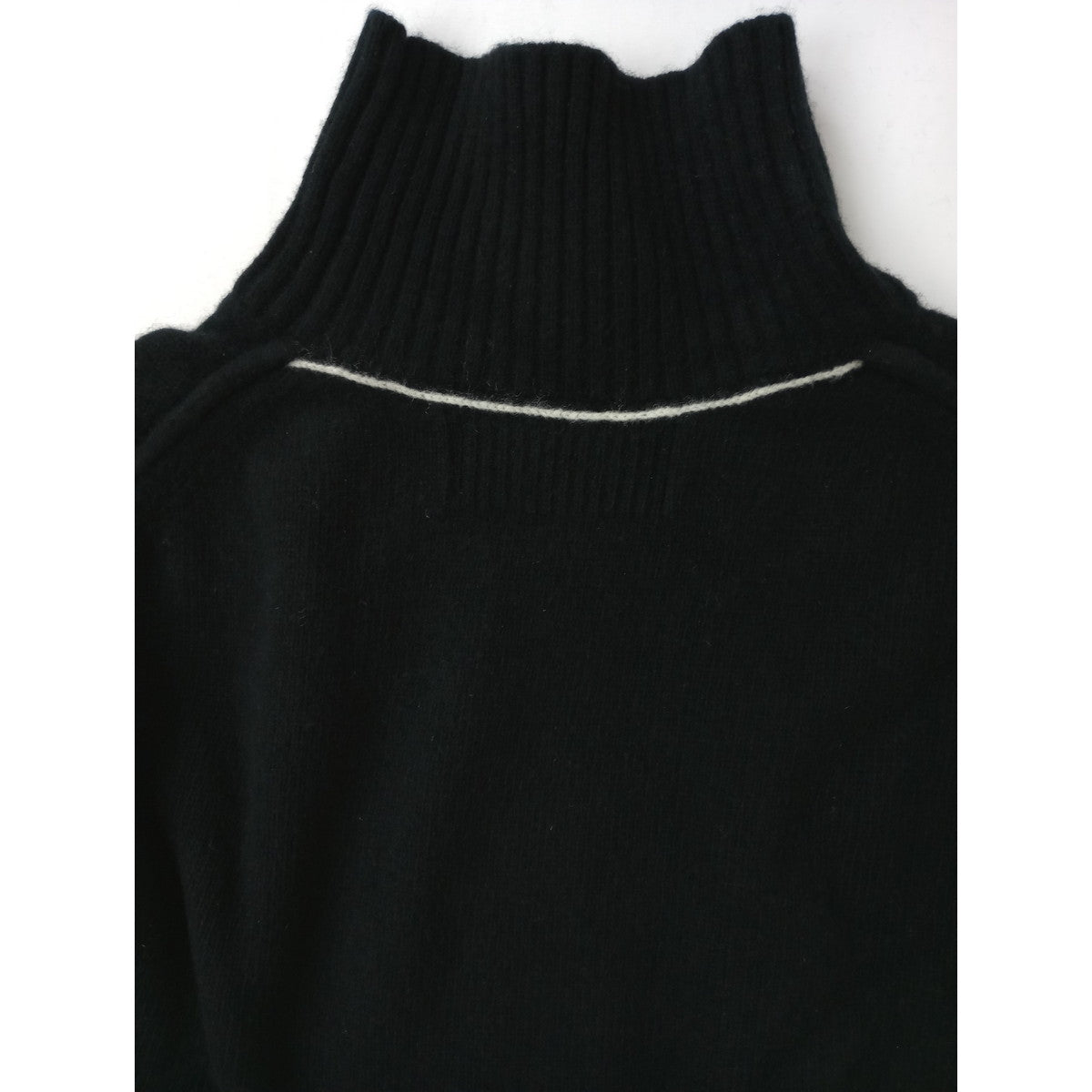 IHATOV  イーハトーブ  Wool cashemere stand neck sweater  ウール カシミヤ ニット セーター 長袖 トップス  黒 ブラック (10M＋1498)  【中古】