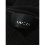 IHATOV  イーハトーブ  Wool cashemere stand neck sweater  ウール カシミヤ ニット セーター 長袖 トップス  黒 ブラック (10M＋1498)  【中古】