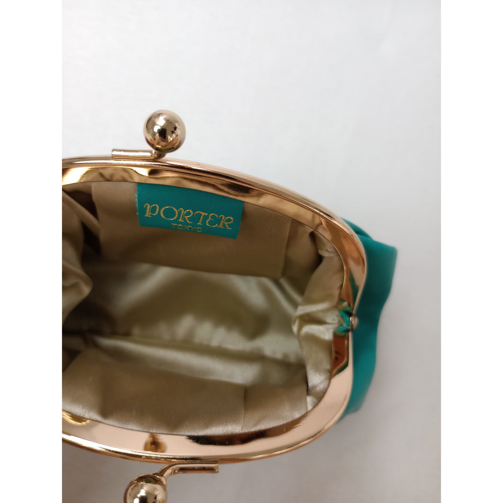HUG O WAR × PORTER  ハグオーワー  ポーター  雅姫 がま口 財布 ウォレット  グリーン 【中古】