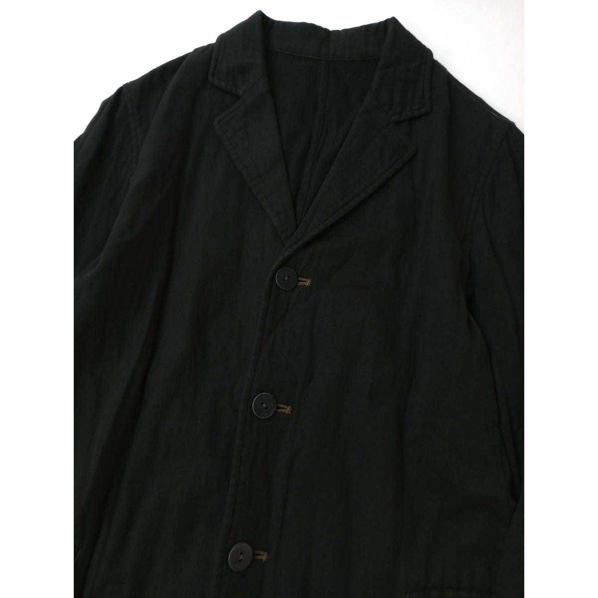 〈染〉 babaghuri  ババグーリ ロング   コート 黒 ブラック  36 【中古】