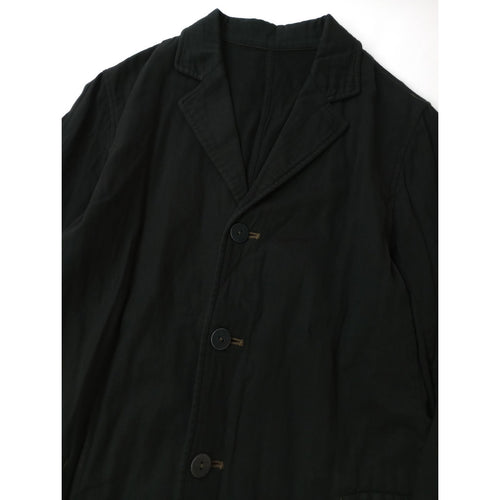 〈染〉 babaghuri  ババグーリ ロング   コート 黒 ブラック  36 【中古】
