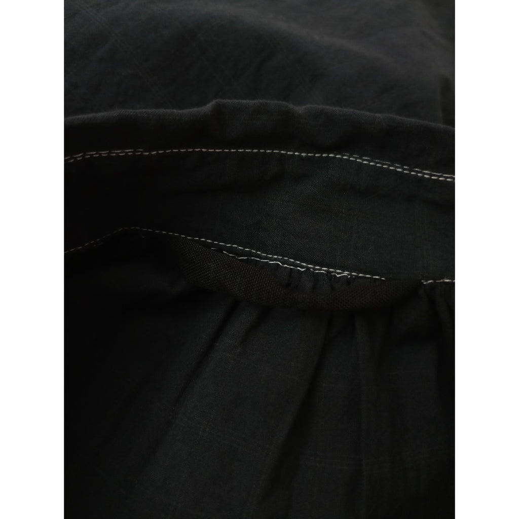 〈染〉TOUJOURS  トゥジュー チェック 柄 ロング ワンピース  黒 ブラック 【中古】