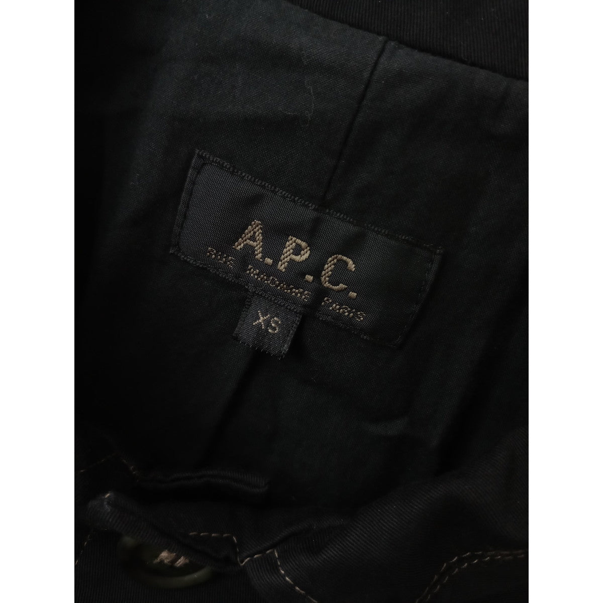 〈染〉APC アーペーセー ステンカラー コート メンズ   黒 ブラック XS