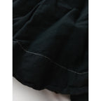 〈染〉Gauze#  ガーゼ   リネン コットン ロング  ドレス ワンピース 黒 ブラック 【中古】