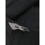 〈染〉homspun ホームスパン ドルマンスリーブ コットン 綿 100％  ロング ドレス   ワンピース 黒 ブラック 【中古】