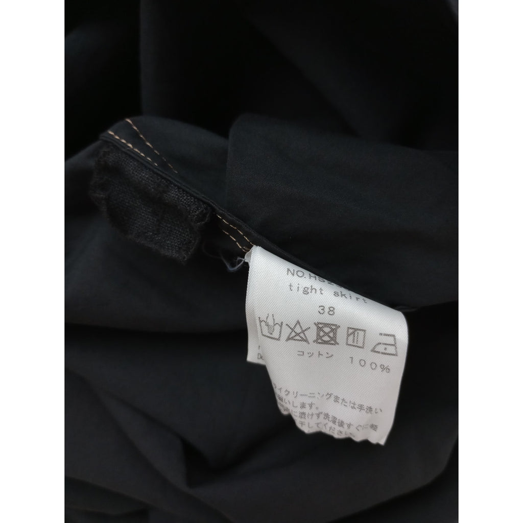 〈染〉  humoresque ユーモレスク  tight skirt タイトスカート 黒 ブラック  【中古】
