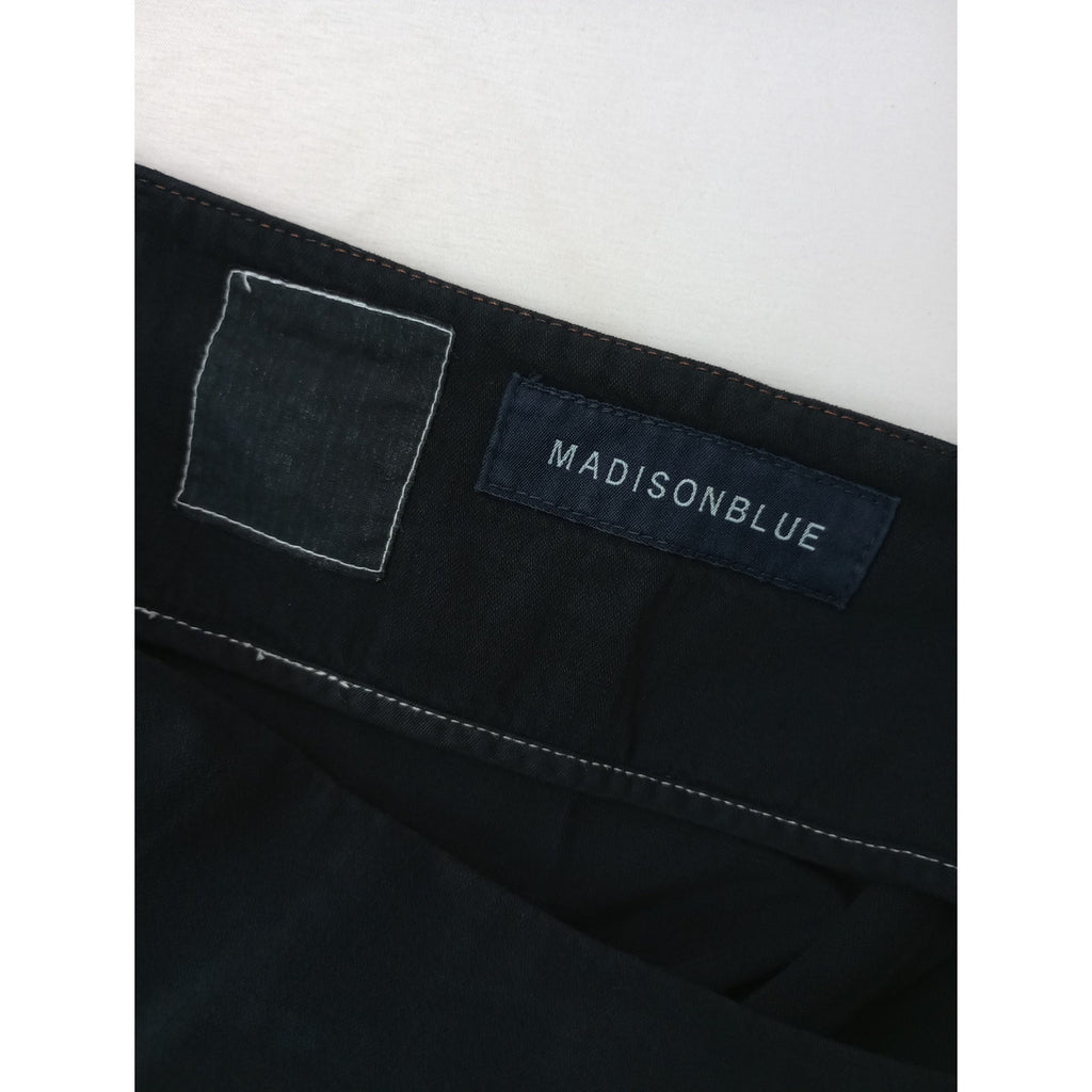 〈染〉 MADISON BLUE マディソンブルー  MI-MOLLET FLARE SKIRT デニム ミモレ フレア スカート 黒 ブラック 00 XS