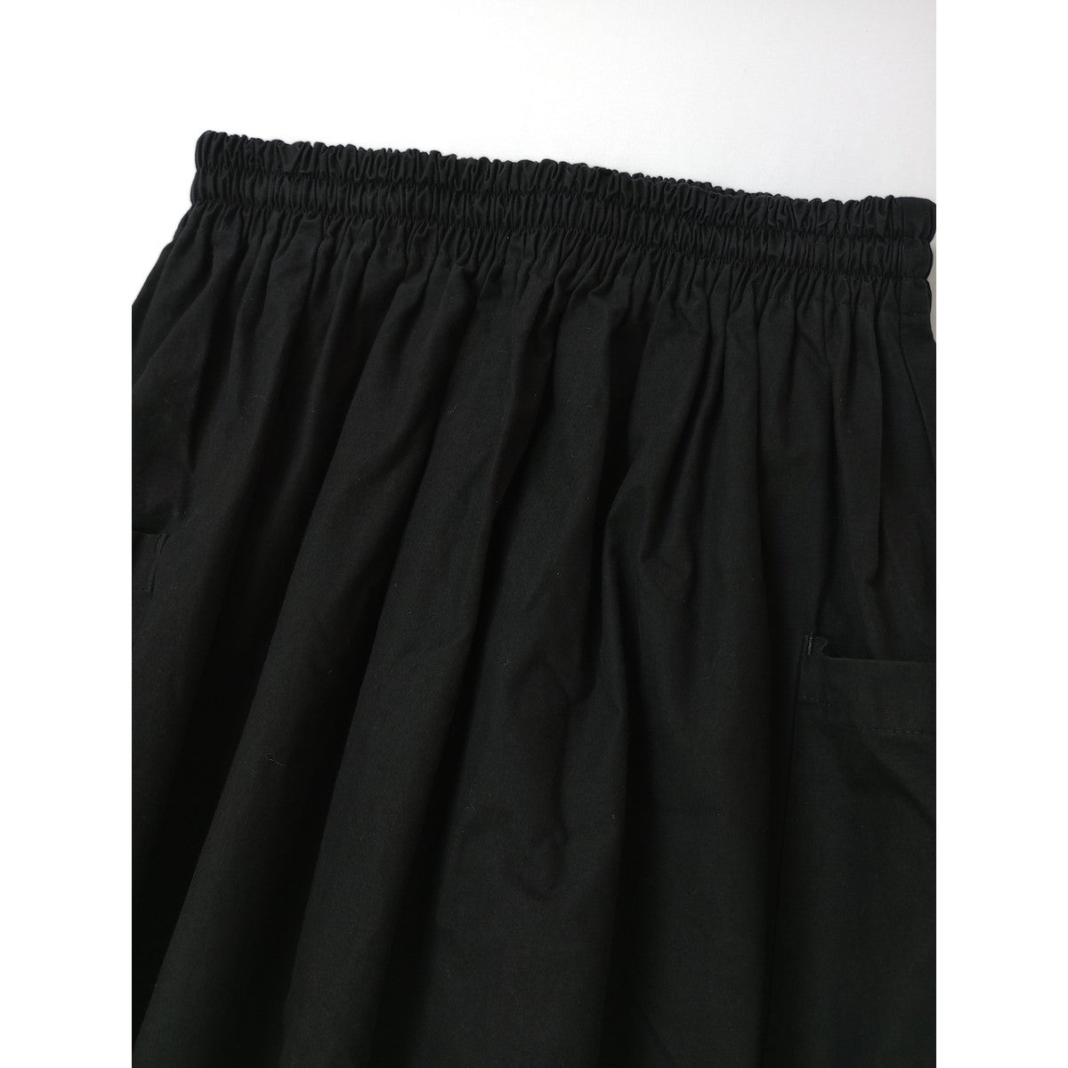 〈染〉atelier naruse  アトリエナルセ cotton patch pocket skirt コットン パッチ ポケット スカート  黒 ブラック  【中古】