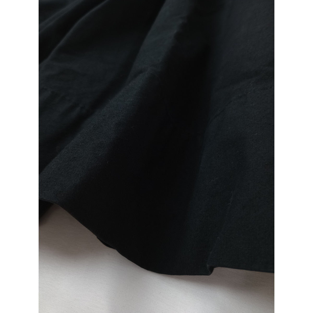〈染〉atelier naruse  アトリエナルセ cotton patch pocket skirt コットン パッチ ポケット スカート  黒 ブラック  【中古】
