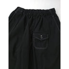〈染〉 ゴーシュ  カツラギ  ワイド パンツ  黒 ブラック 【中古】