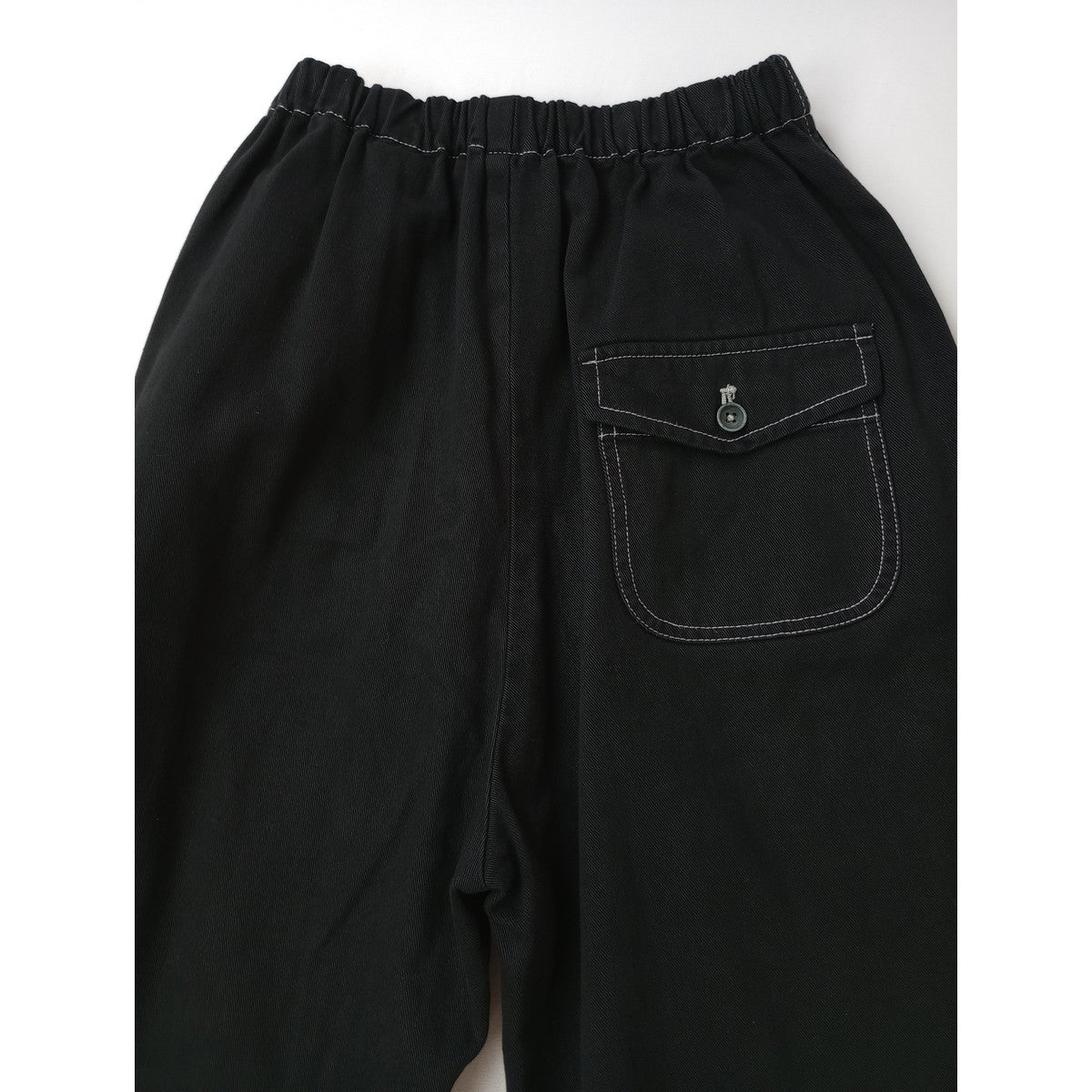 〈染〉 ゴーシュ  カツラギ  ワイド パンツ  黒 ブラック 【中古】
