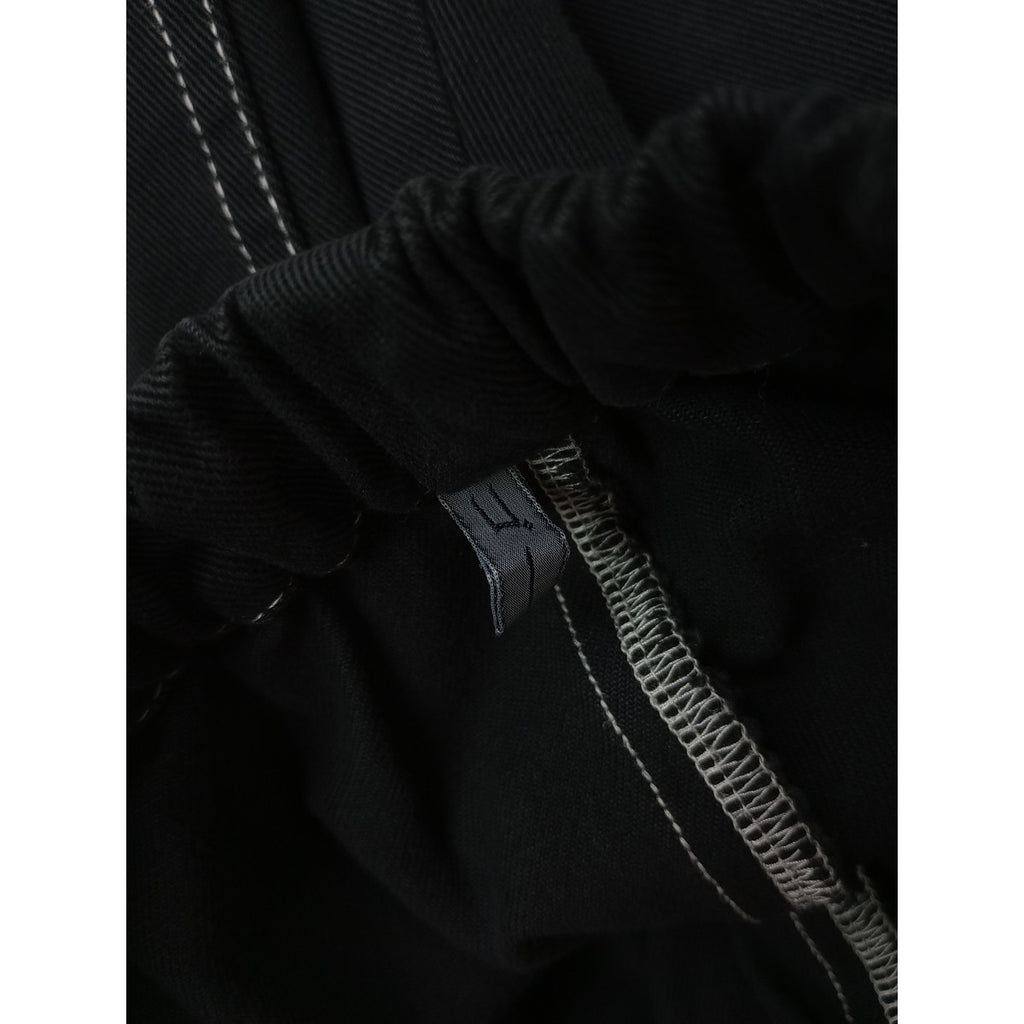 〈染〉 ゴーシュ  カツラギ  ワイド パンツ  黒 ブラック 【中古】