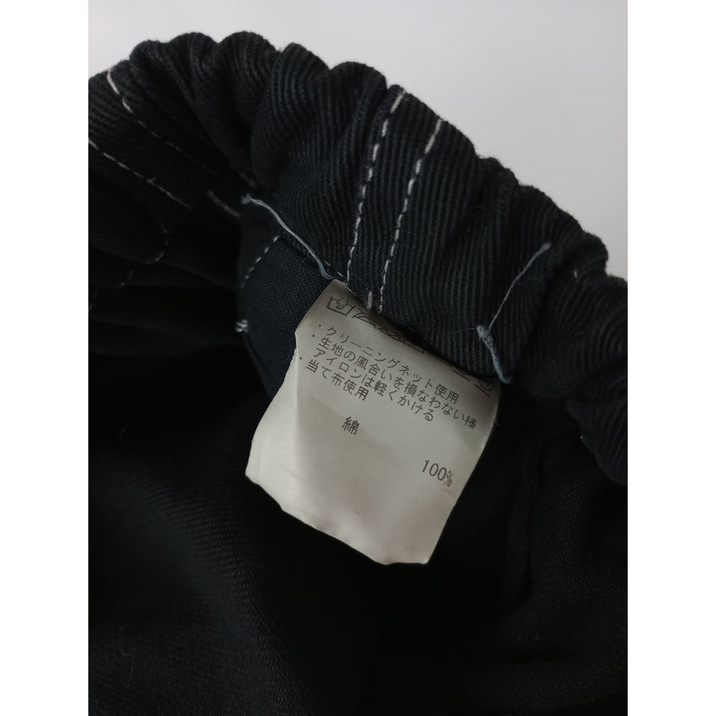 〈染〉 ゴーシュ  カツラギ  ワイド パンツ  黒 ブラック 【中古】