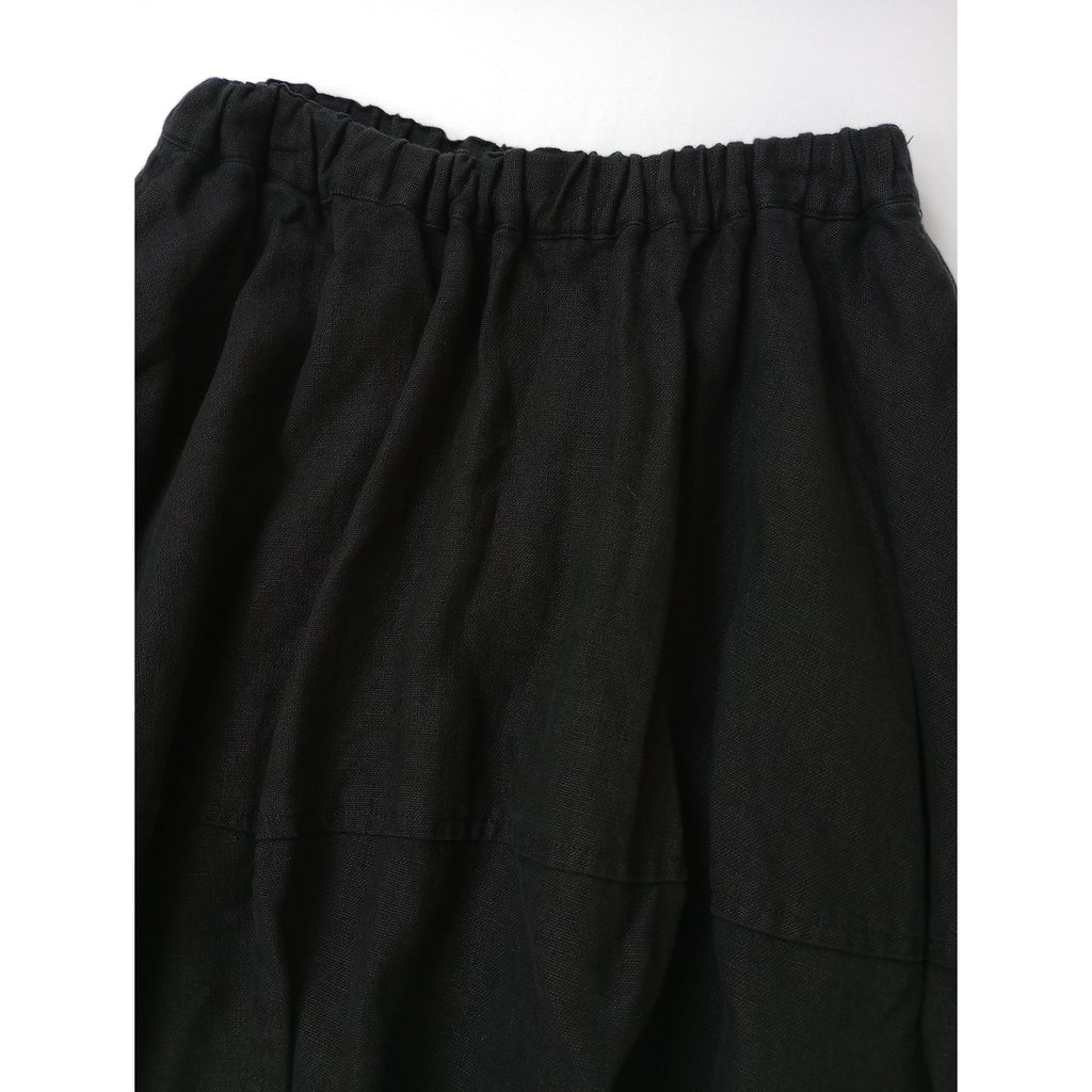 〈染〉comme des garcons コムデギャルソン  コムコム リネン サルエル  パンツ  黒 ブラック 【中古】