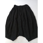 〈染〉comme des garcons コムデギャルソン  コムコム リネン サルエル  パンツ  黒 ブラック 【中古】