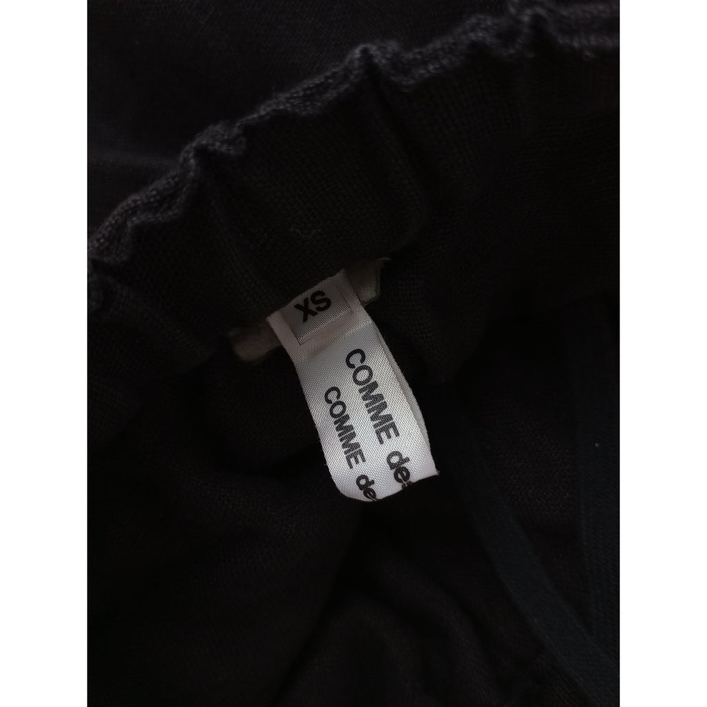 〈染〉comme des garcons コムデギャルソン  コムコム リネン サルエル  パンツ  黒 ブラック 【中古】