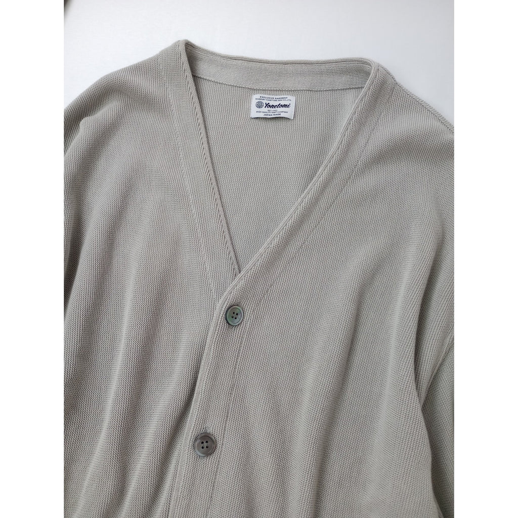 Yonetomi ヨネトミ GIMA COTTON KNIT CARDIGAN 疑麻  ギマ コットン カーディガン 羽織 ライトグレー  【中古】