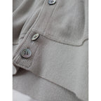 Yonetomi ヨネトミ GIMA COTTON KNIT CARDIGAN 疑麻  ギマ コットン カーディガン 羽織 ライトグレー  【中古】