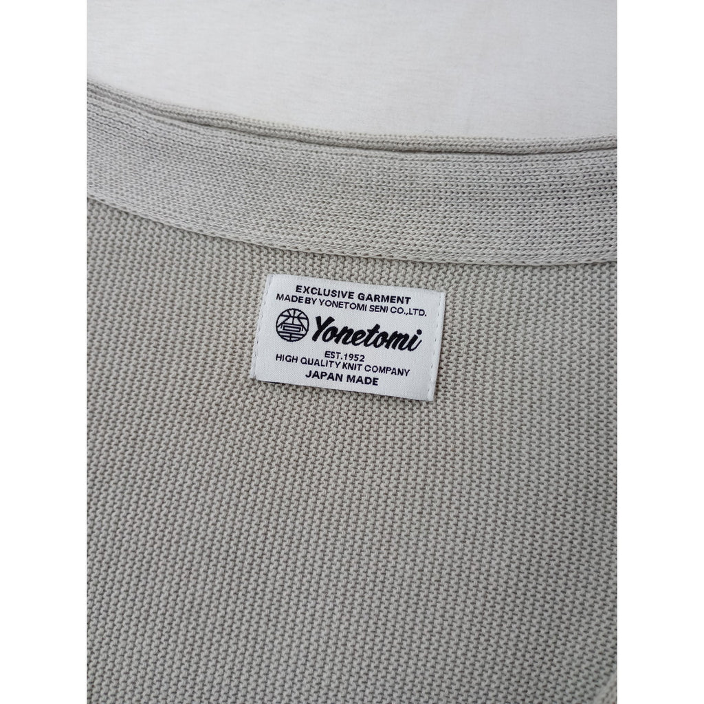 Yonetomi ヨネトミ GIMA COTTON KNIT CARDIGAN 疑麻  ギマ コットン カーディガン 羽織 ライトグレー  【中古】